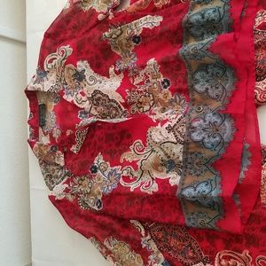 Women's two-piece pants outfit.